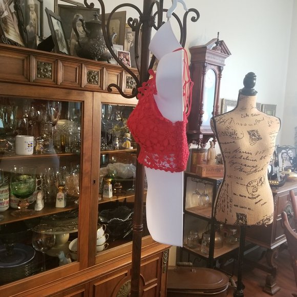 Free People Red Hot flower bra-let size Small - Picture 2 of 7